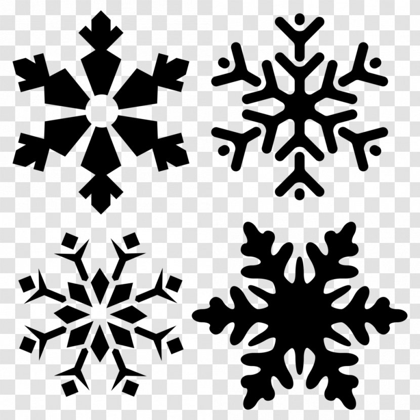 Snowflake - Blackandwhite Transparent PNG