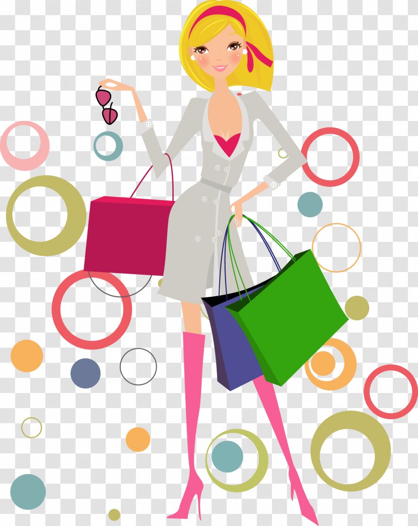 Shopping Bag Stock Photography Illustration - Heart - Vector Color Girls Transparent PNG