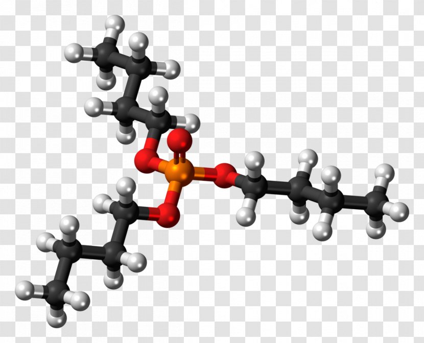 Tributyl Phosphate Triethyl Chemistry Ball-and-stick Model - Tri-fold Transparent PNG