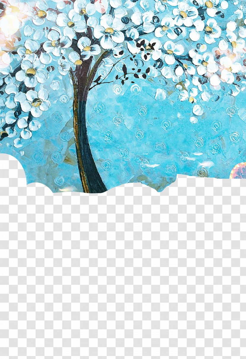 Painted Trees - Mural - Oil Paint Transparent PNG