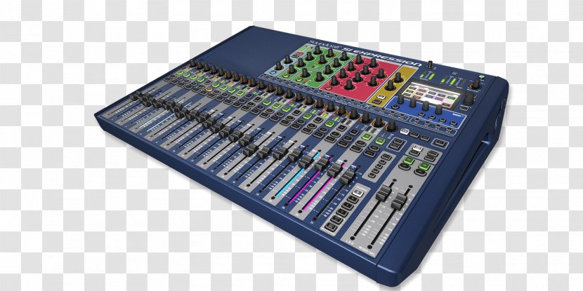 Microphone Audio Mixers Soundcraft Digital Mixing Console - Product Drawing Transparent PNG