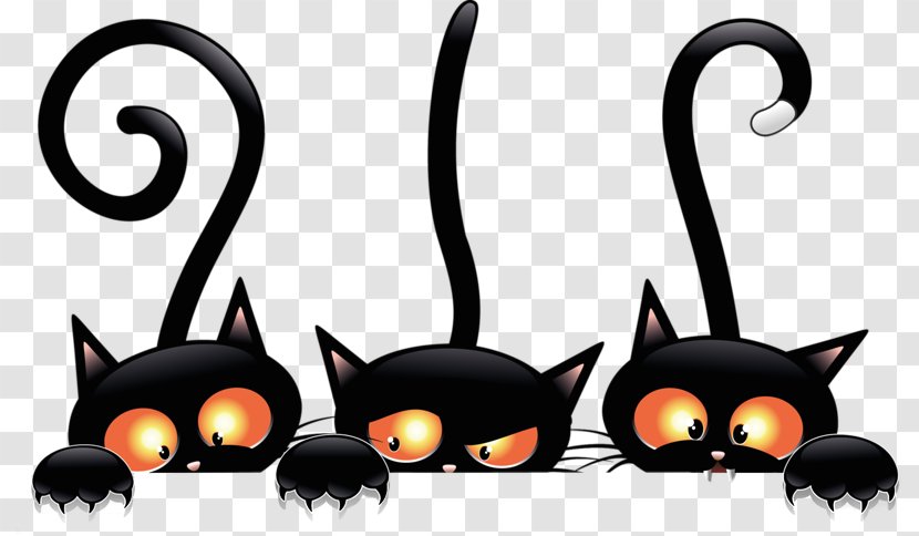 Black Cat Kitten Clip Art - Whiskers Transparent PNG