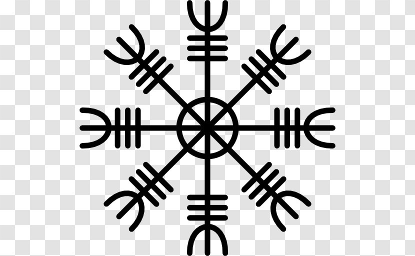 Old Norse Icelandic Magical Staves Tattoo Runes Vegvísir - Symmetry - Designs And Meanings Transparent PNG