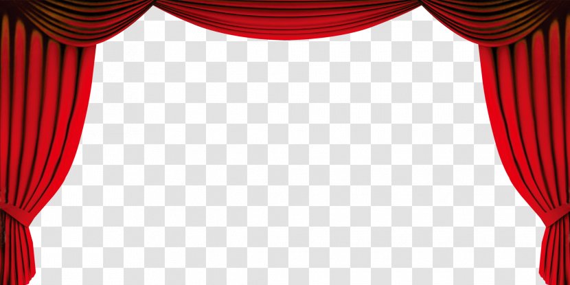Red Gold Clip Art - Decor - Opening Curtains Transparent PNG