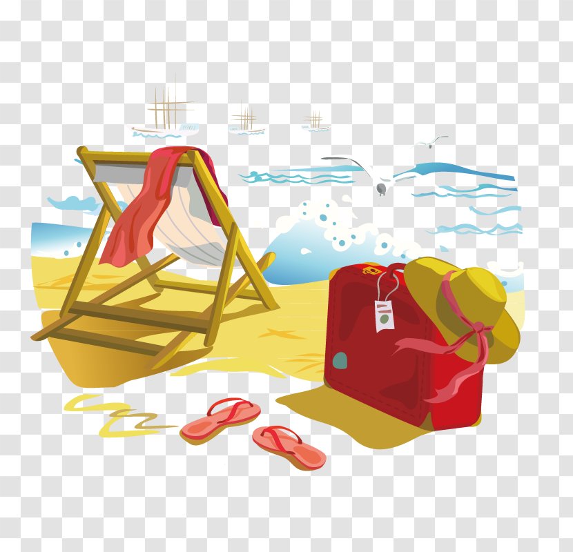 Beach Vacation Summer Euclidean Vector - Area - Cartoon Transparent PNG