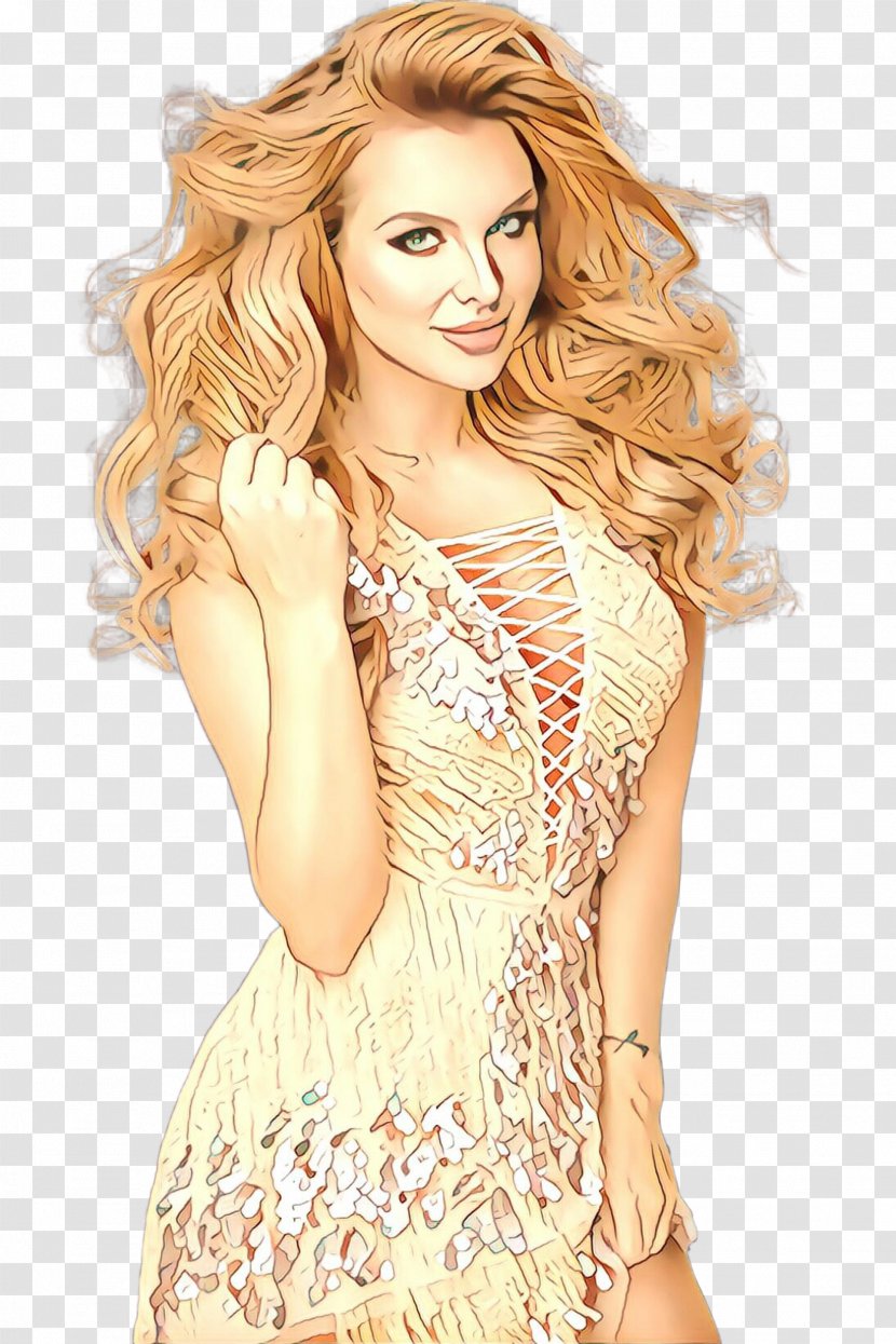 Hair Clothing Blond Fashion Model Dress - Cocktail - Neck Transparent PNG