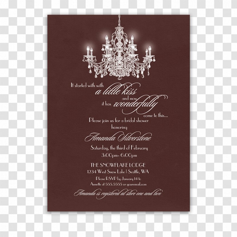 Wedding Invitation Maroon Convite - Bridal Shower Transparent PNG