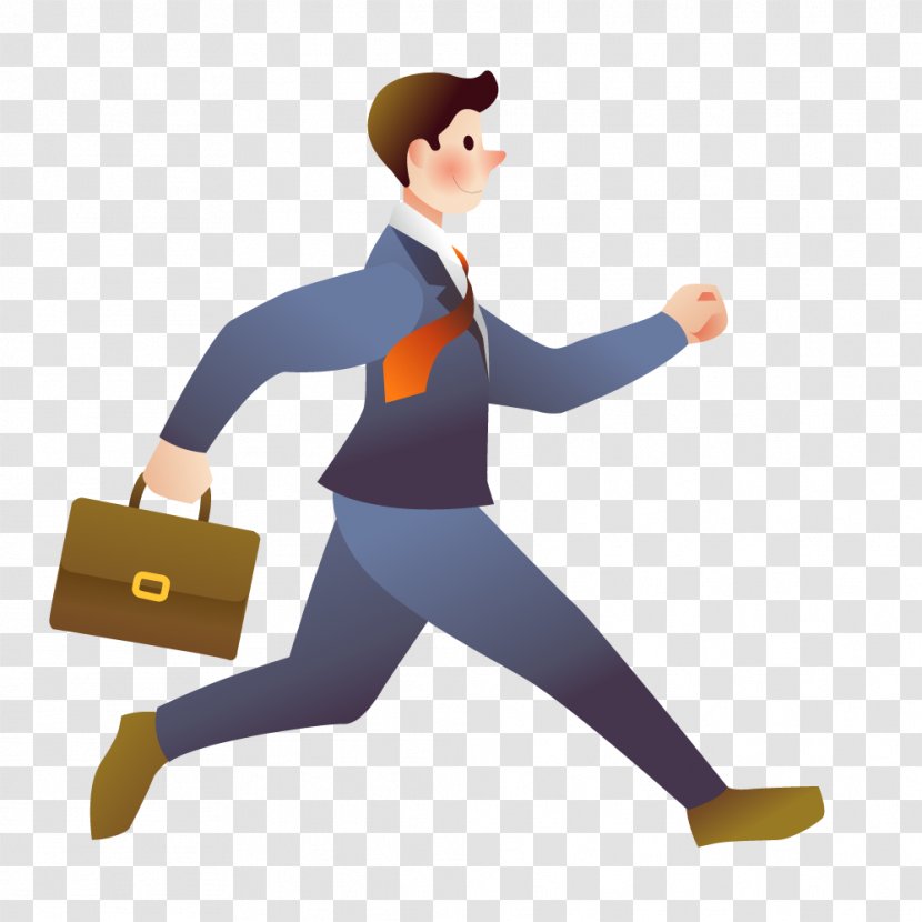 Computer File - Silhouette - Running Businessman Transparent PNG