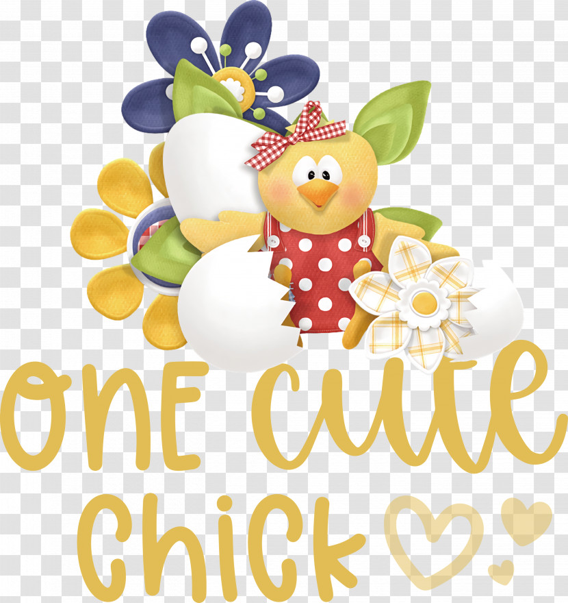 One Cute Chick Easter Day Happy Easter Transparent PNG