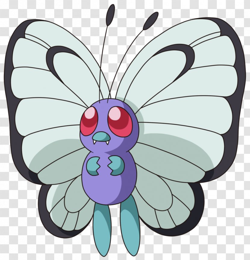 Pokémon X And Y Pikachu Butterfree Monarch Butterfly - Pokemon - Butter Roll Transparent PNG