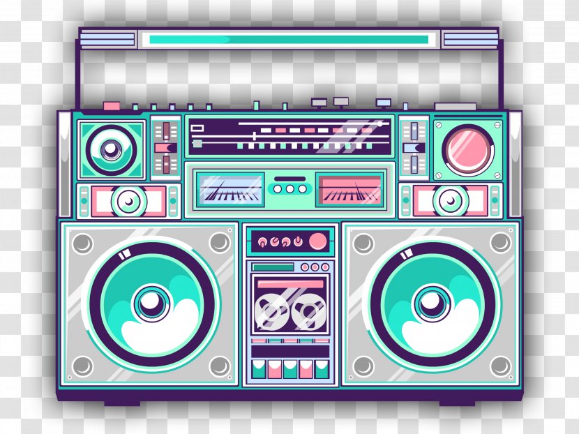 Boombox Art Drawing - Flower - Tree Transparent PNG