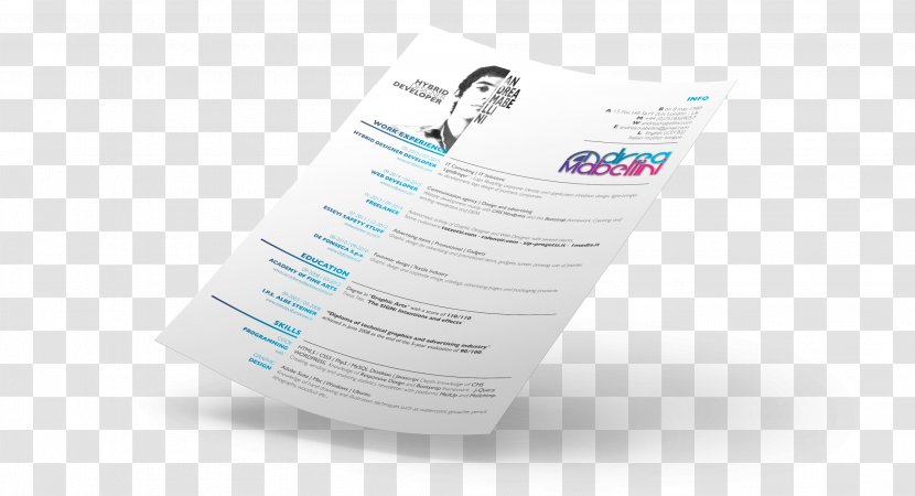 Brand Water - Curriculum Vitae Flyer Transparent PNG