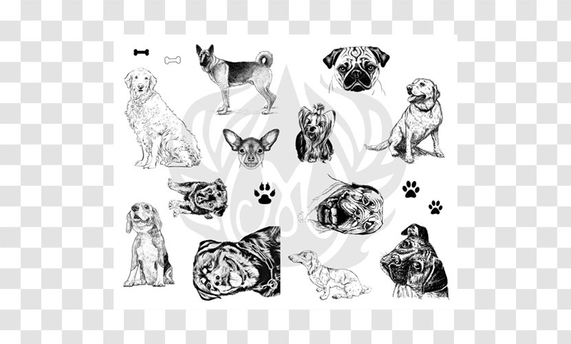 Screen Printing Dog Breed Ceramic Pattern - Clay - Design Transparent PNG