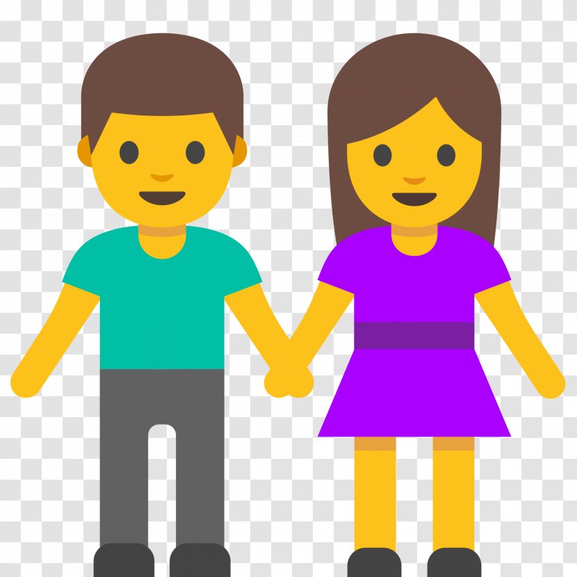 Emoji Family Android Nougat Woman - Man - Friends Transparent PNG