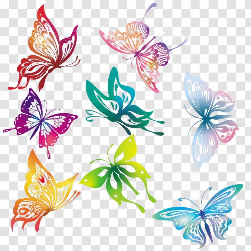 Floral Design Tattoo Clip Art - Text - Butterfly Transparent PNG