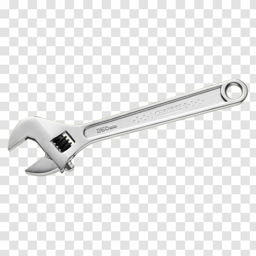 Hand Tool Adjustable Spanner Wrench Chrome Plating - Product Design - Image Transparent PNG
