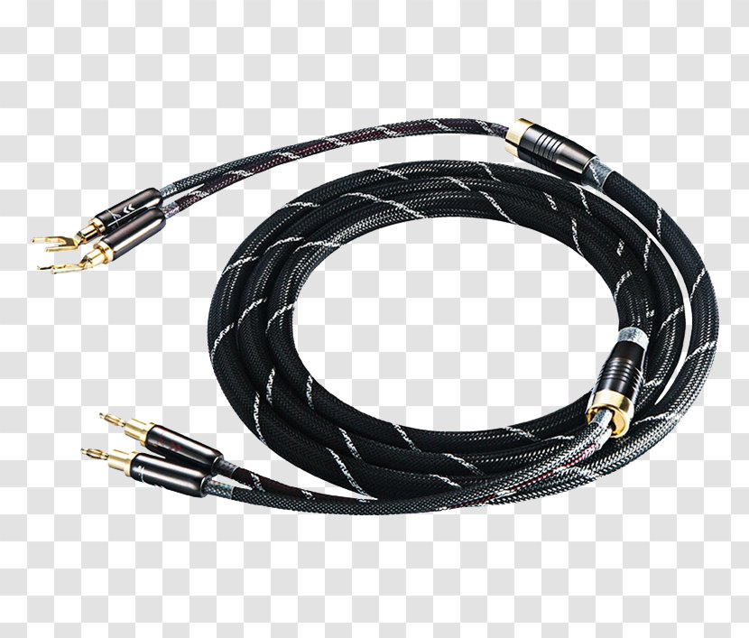 Speaker Wire Coaxial Cable Electrical High Fidelity Amplifier - Electronics Accessory - RCA Connector Transparent PNG