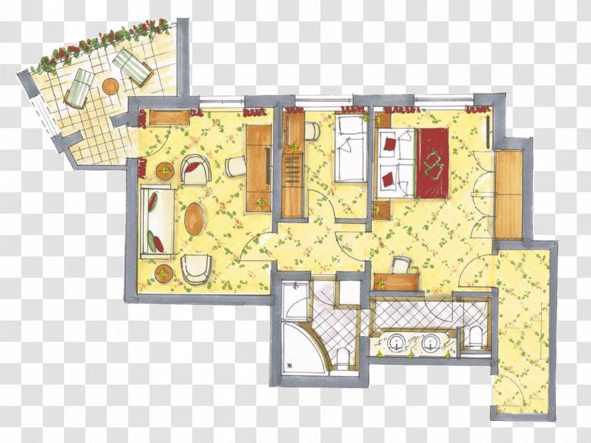 Floor Plan Property Square Meter - Schematic Transparent PNG