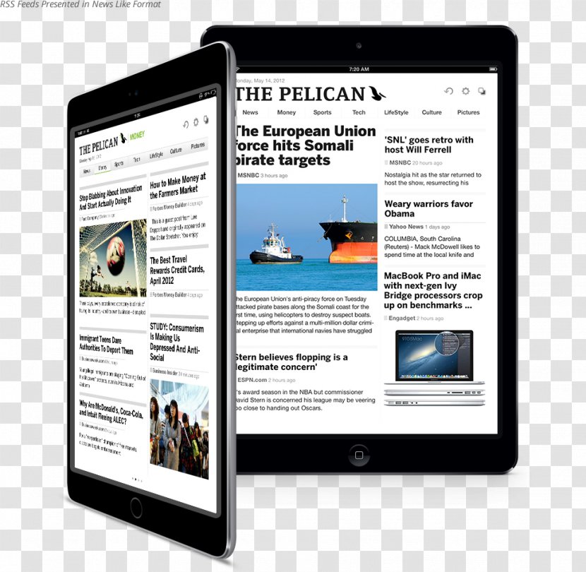 Handheld Devices Digital Journalism Display Advertising Device Font - Watercolor Pelican Transparent PNG