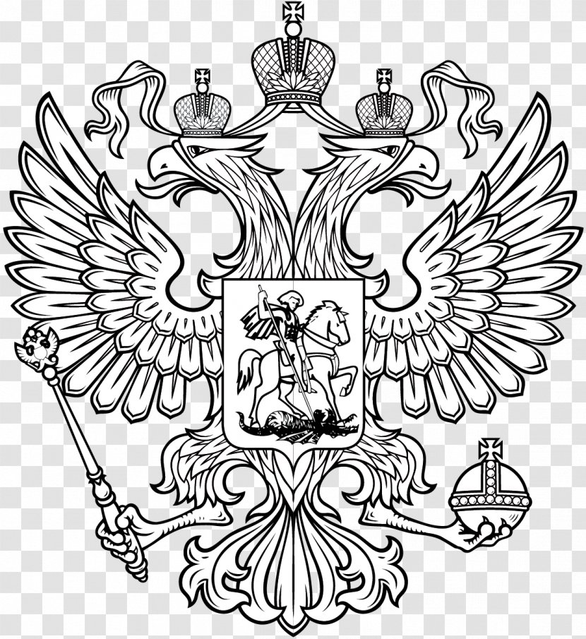 Coat Of Arms Russia Double-headed Eagle Flag - Symmetry Transparent PNG