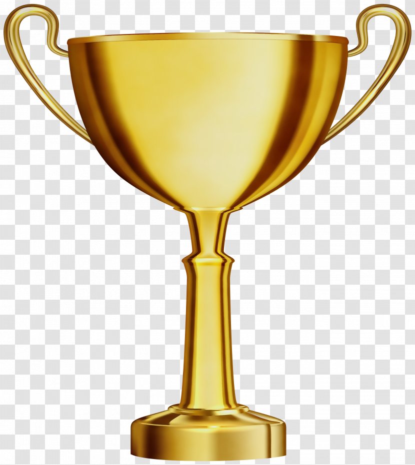 Trophy Cartoon - Champagne Stemware Glass Transparent PNG