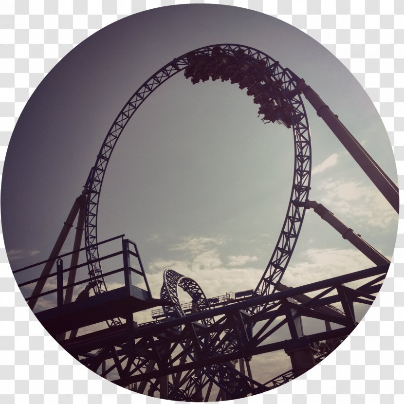 Roller Coaster Ferris Wheel - Amusement Park Transparent PNG