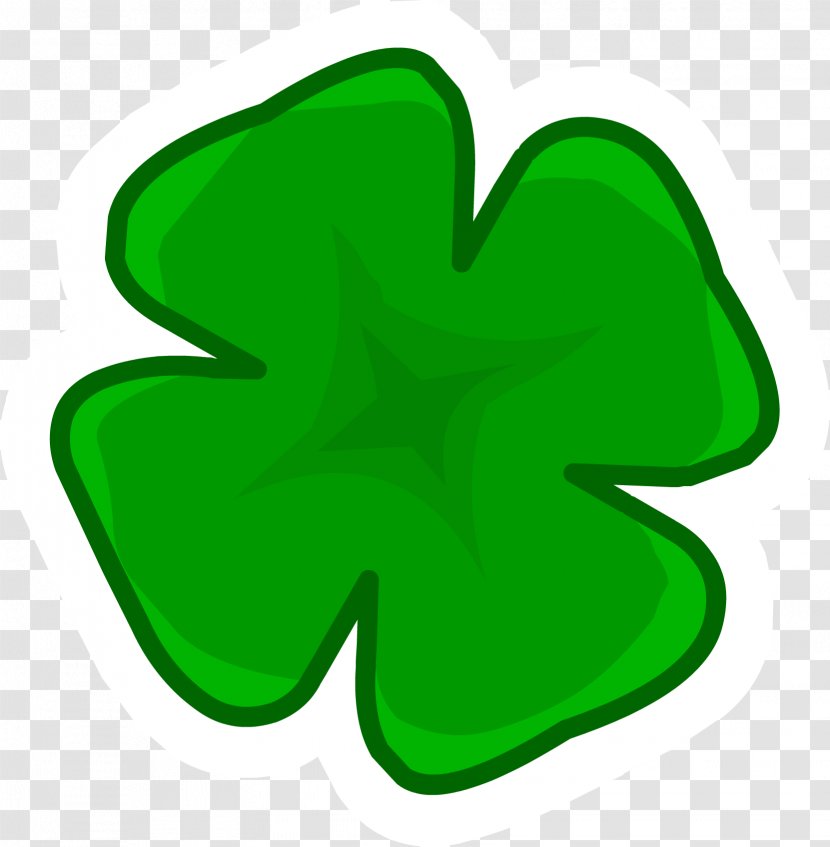 Club Penguin Shamrock Four-leaf Clover Symbol - Wiki Transparent PNG