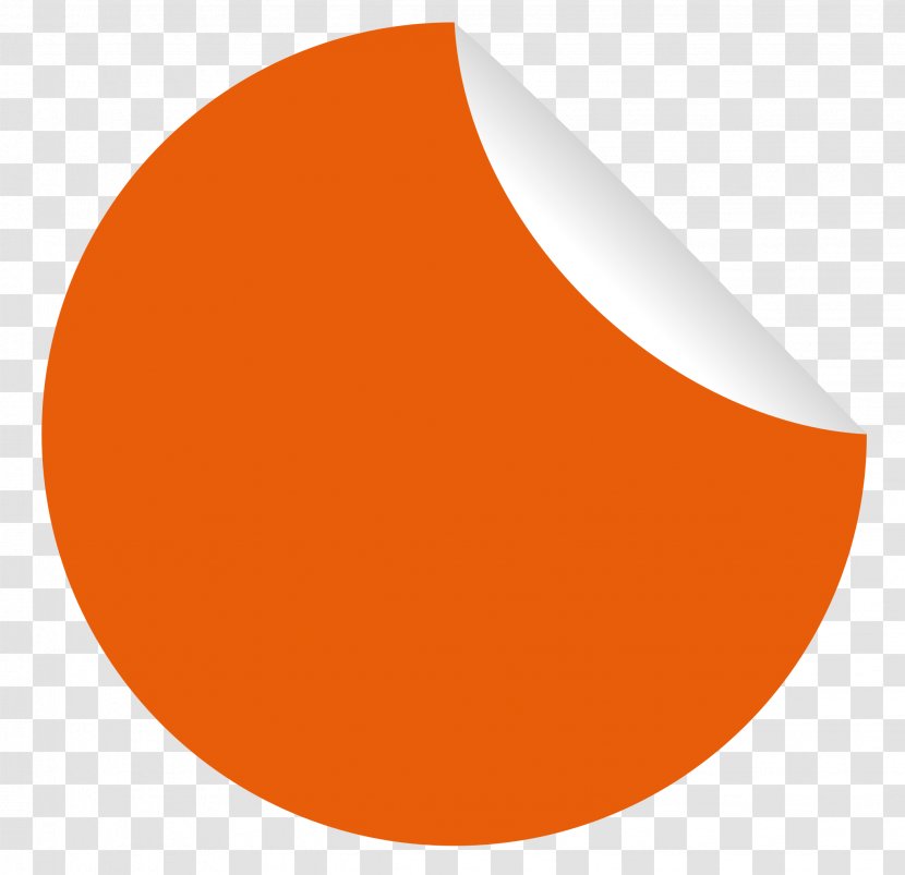 Circle Angle Font - Orange - Labels Transparent PNG