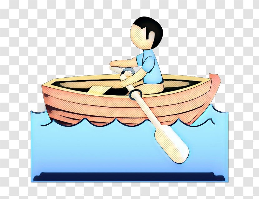 Boating Watercraft Rowing Canoe Cartoon Oar - Pop Art - Boat Vehicle Transparent PNG