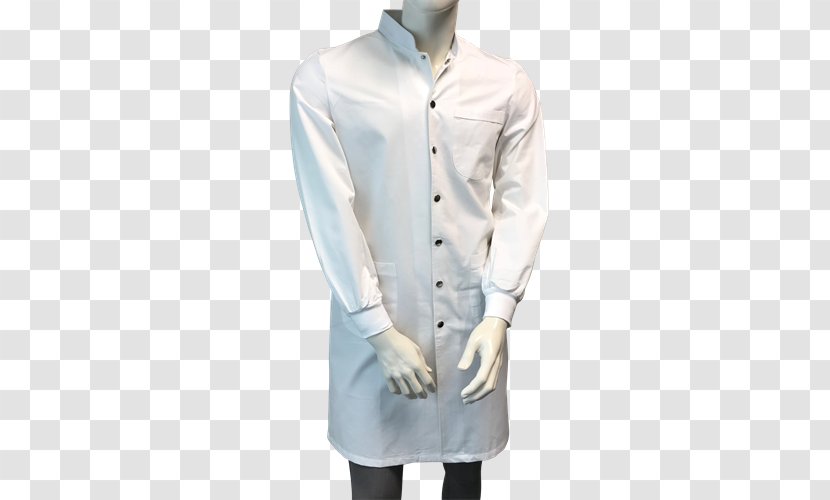 Dress Shirt Sleeve Lab Coats Collar White - Blouse Transparent PNG