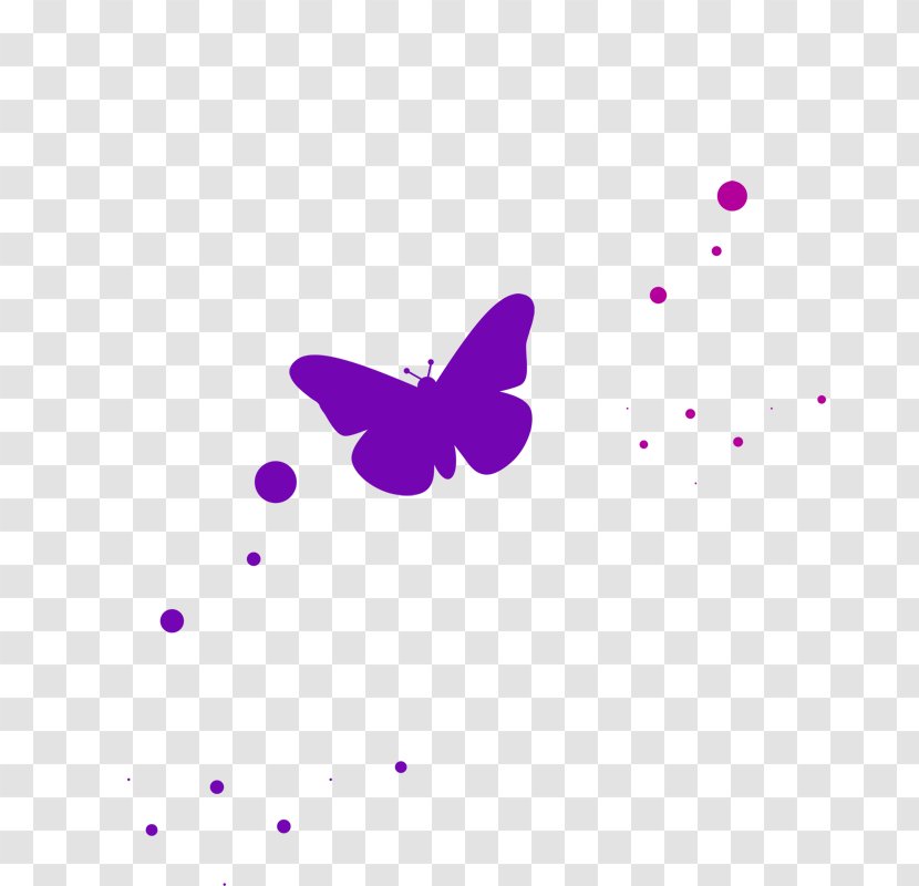 Butterfly Clip Art - Magenta Transparent PNG