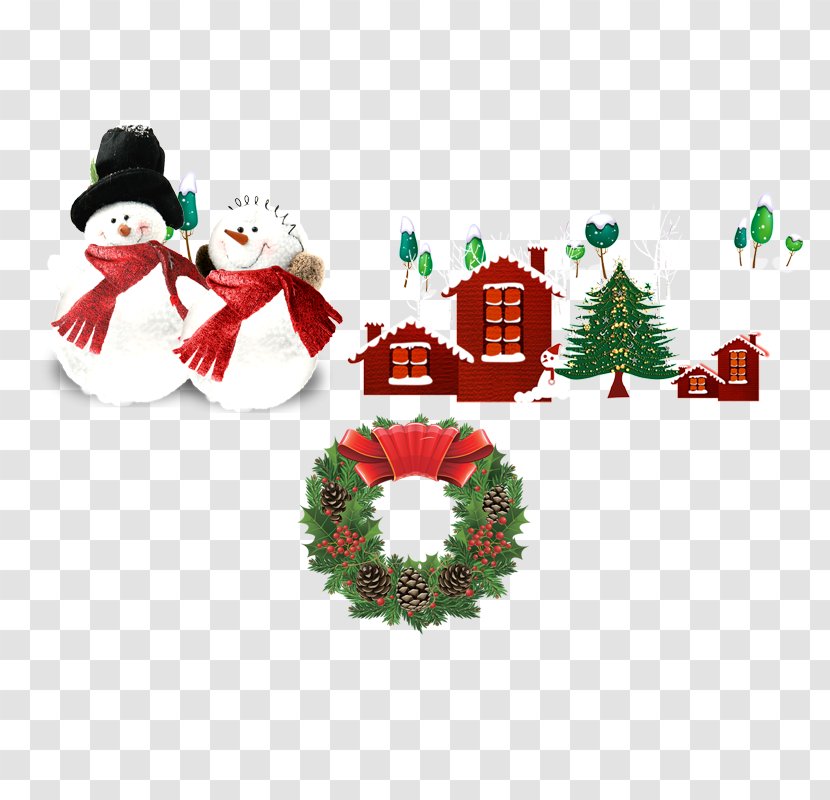 Download Poster Computer File - Tree - House And Christmas On The Snow Transparent PNG