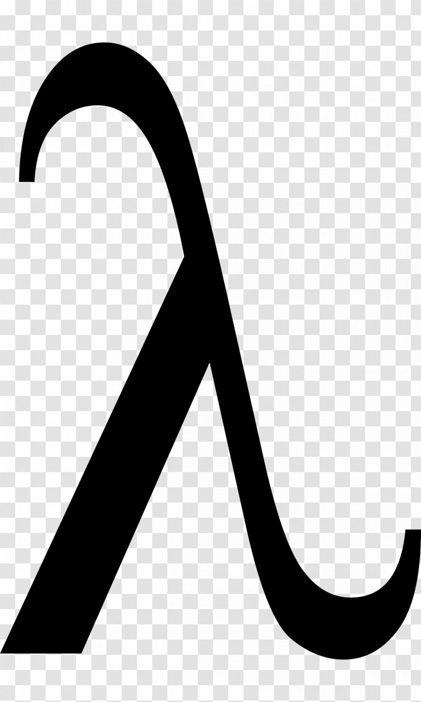 Lambda Calculus Symbol Anonymous Function C++11 - Black And White Transparent PNG