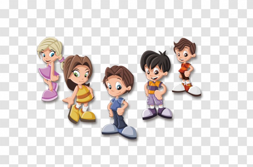 Student Drawing Estudante - Figurine - Cartoon Little Chinese And Foreign Students Transparent PNG