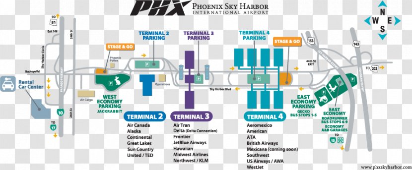 Tucson International Airport Portland O'Hare Terminal - Phoenix Sky Harbor - Map Transparent PNG
