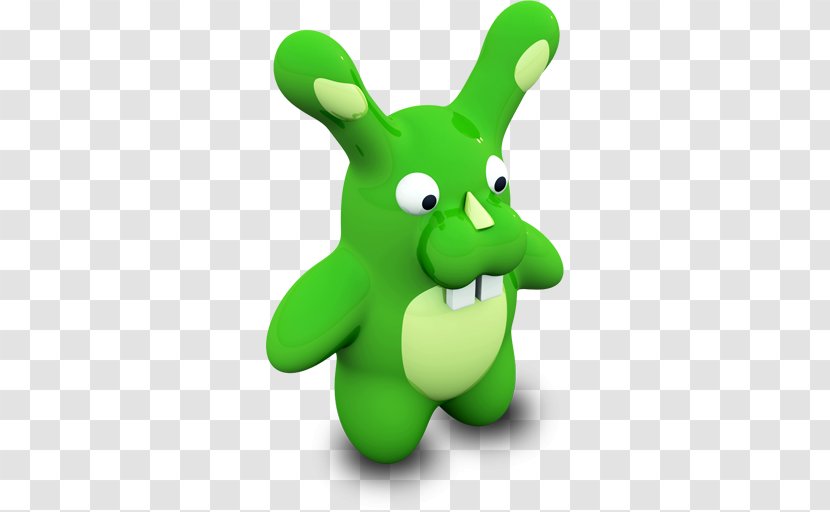 Rabbit Cartoon - Green Transparent PNG