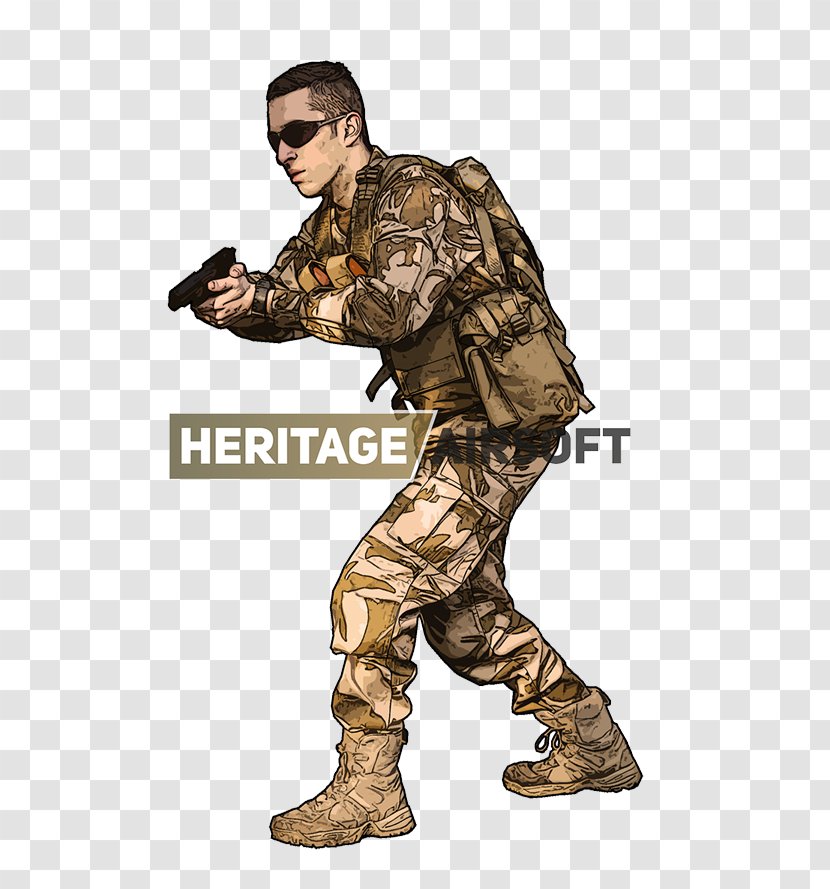 Soldier Airsoft Military Camouflage Uniform Transparent PNG