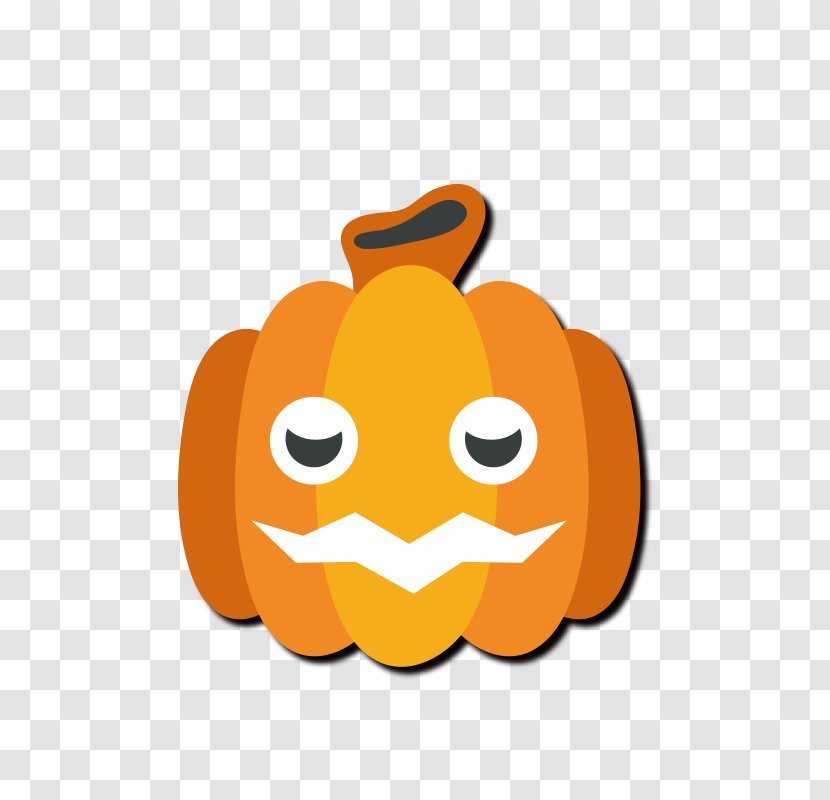 Calabaza Jack-o'-lantern Pumpkin - Orange - Painted Autumn Vector Material Transparent PNG