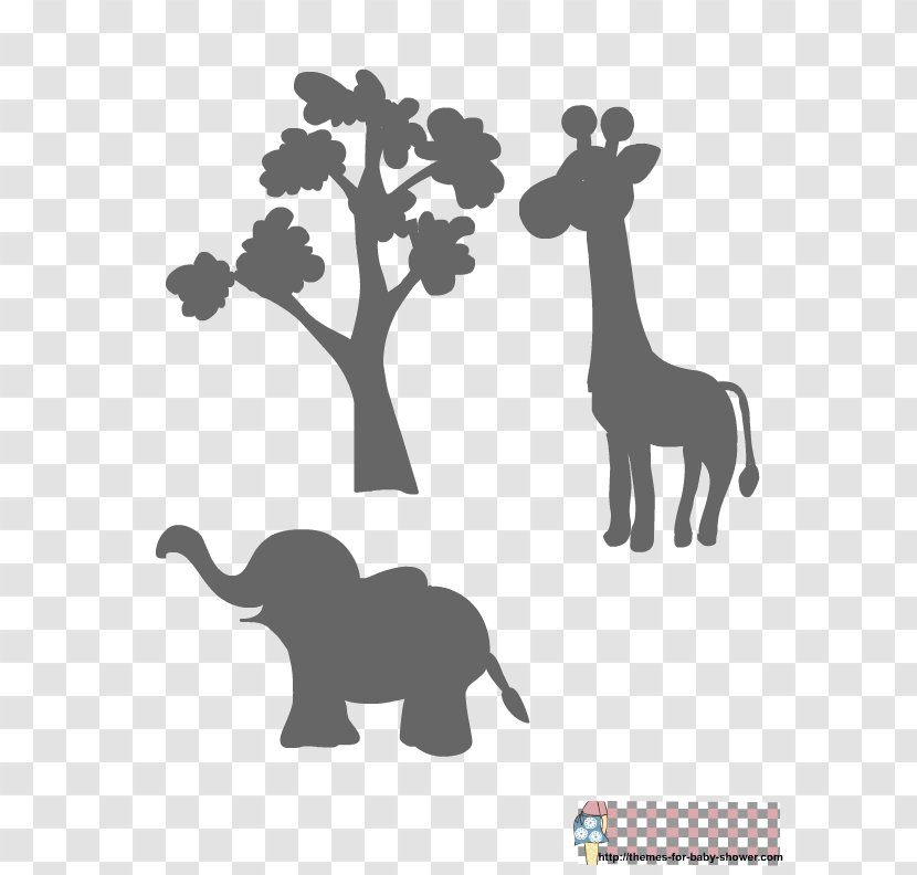 Giraffe Infant Baby Shower Stencil Paper - Mammal - Elephant Motif Transparent PNG