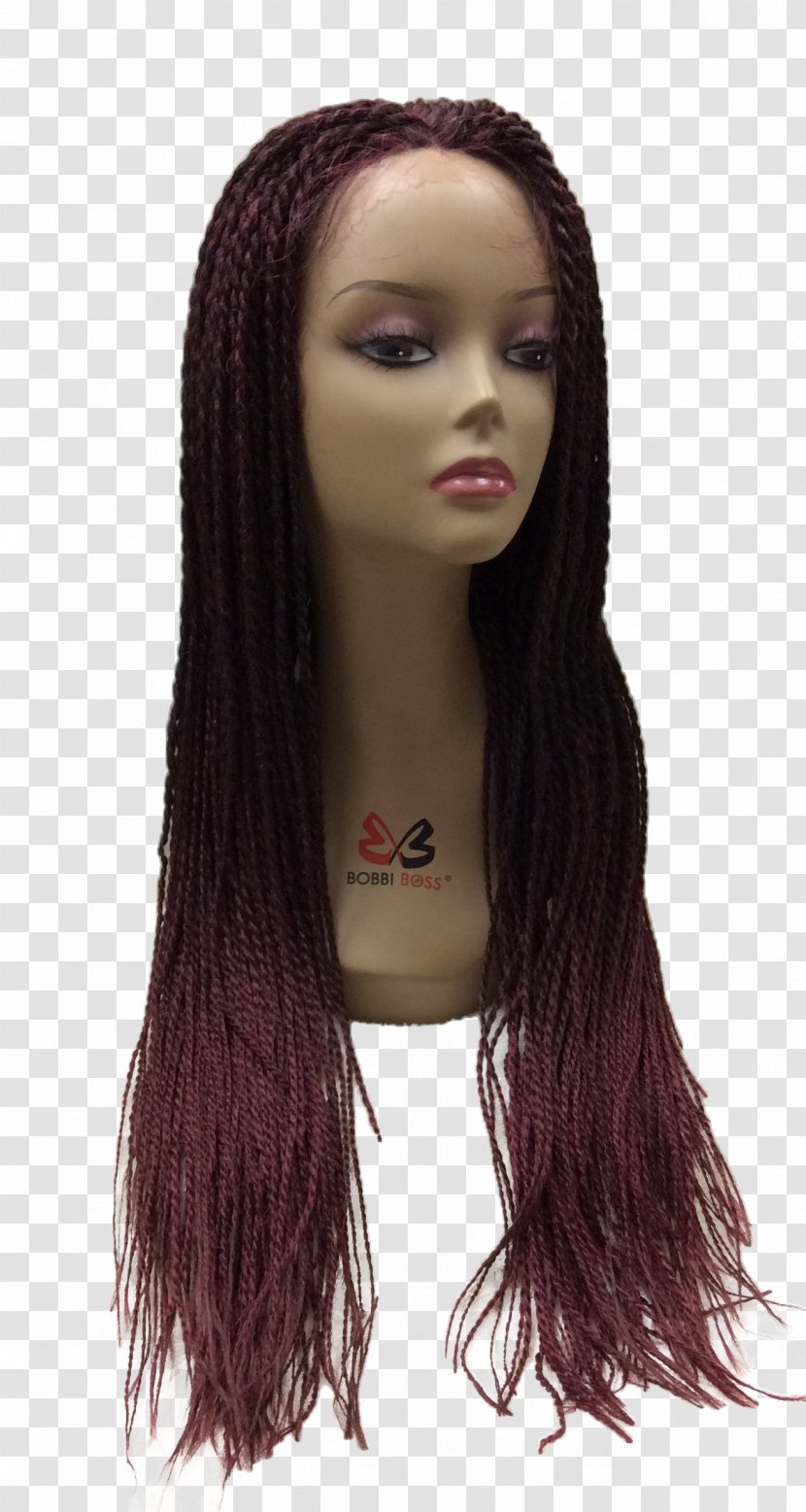 Wig Hairstyle Long Hair Coloring Black - Maroon Transparent PNG