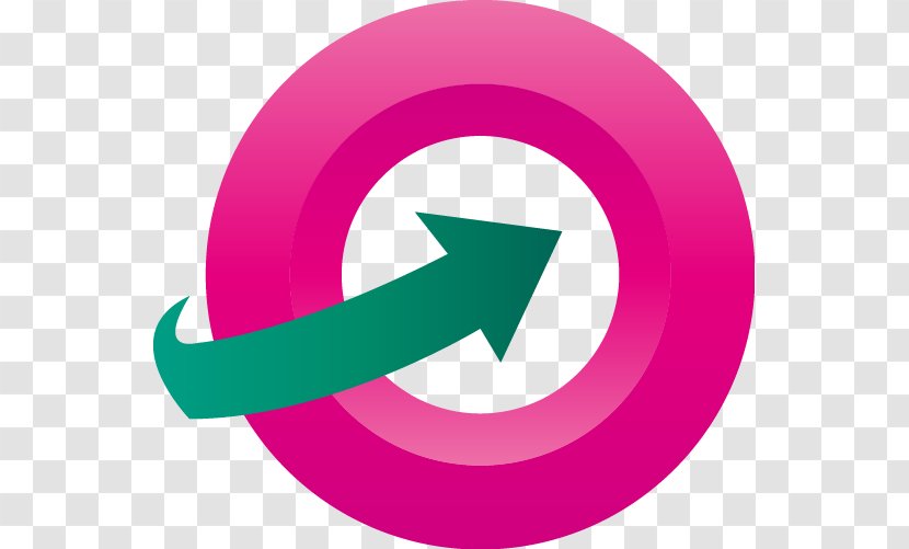 Green Arrow Pink Circle - Rose Painted Mark Transparent PNG