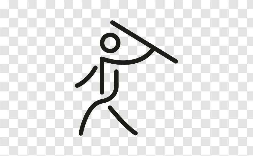 Stick Figure Sport Javelin Throw - Symbol - Kickboxing Transparent PNG