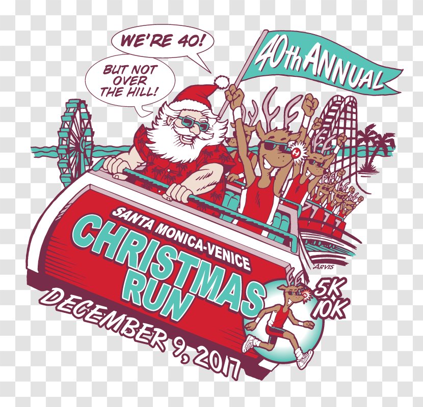 ChristmasRun The Venice Beach Boardwalk New Year Holiday - Food - Christmas Transparent PNG