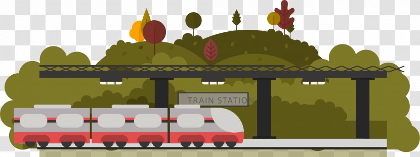 Train Station Rail Transport Railway Platform - High Iron Transparent PNG