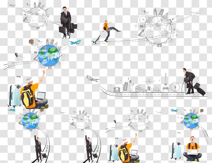Tourism Graphic Design Illustration - Travel Business Man Transparent PNG