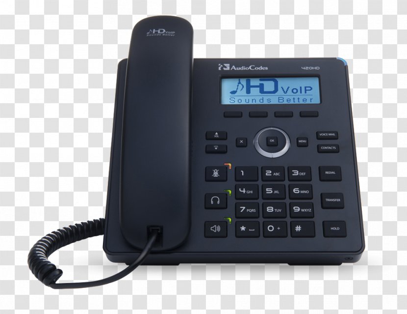 VoIP Phone Telephone AudioCodes Session Initiation Protocol Skype For Business - Answering Machine Transparent PNG