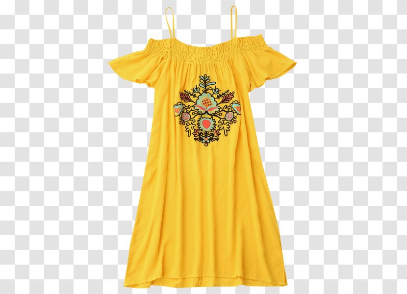 T-shirt Dress Sleeve Casual Wear Miniskirt - Sandal - Yellow Wedge Tennis Shoes For Women Transparent PNG