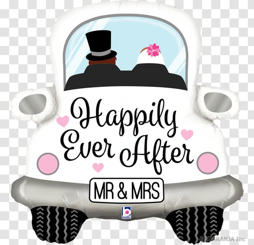 Mylar Balloon Car Wedding Party - Just Married Transparent PNG