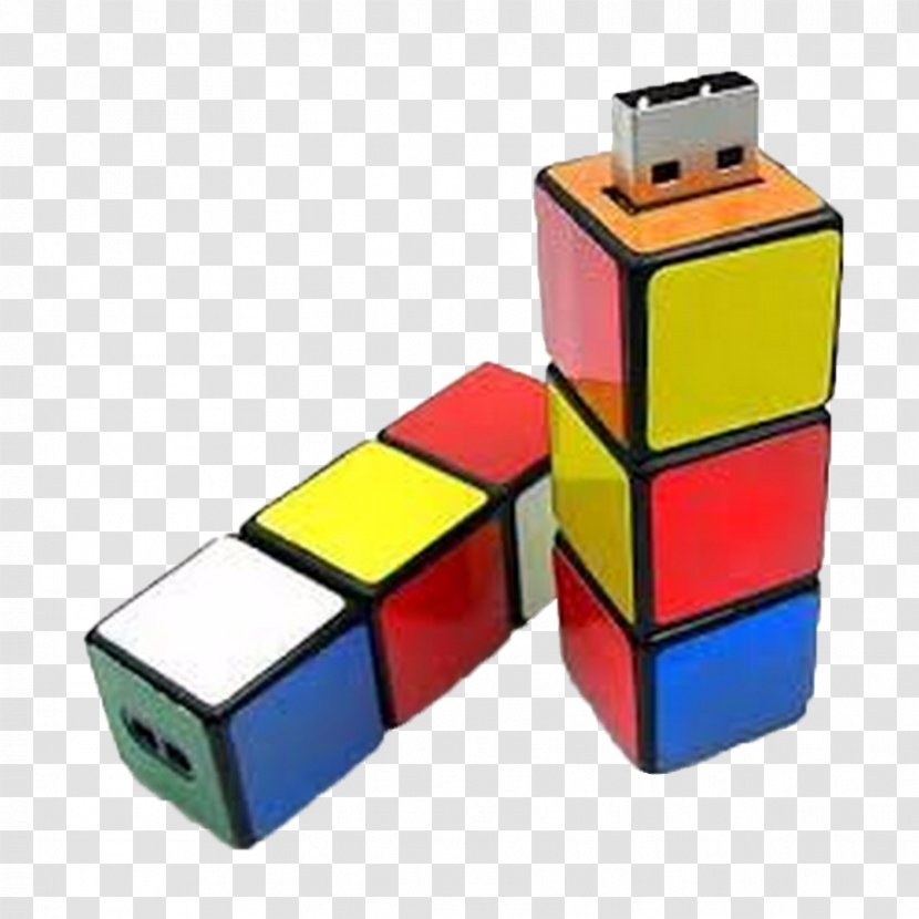 USB Flash Drives Memory Stick Rubik's Cube - Printer Transparent PNG