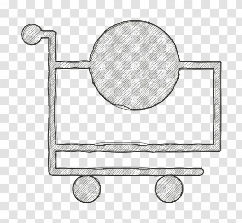 Cart Icon Add Business - Line Art Transparent PNG